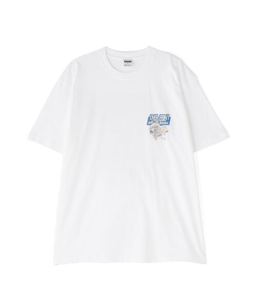 over print(オーバープリント)の「overprint/オーバープリント/別注LAZY HAZY PIZZA TEE(Tシャツ/カットソー・レディース・ブラック/ホワイト・L/S/M)」の2枚目の写真