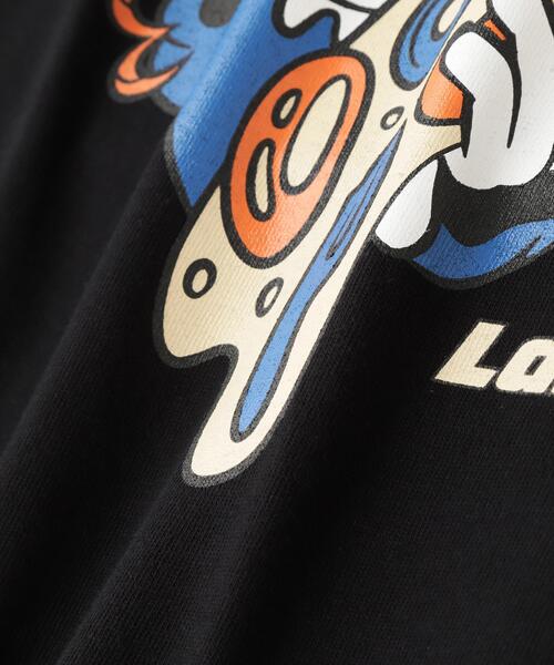 over print(オーバープリント)の「overprint/オーバープリント/別注LAZY HAZY PIZZA TEE(Tシャツ/カットソー・レディース・ブラック/ホワイト・L/S/M)」の9枚目の写真