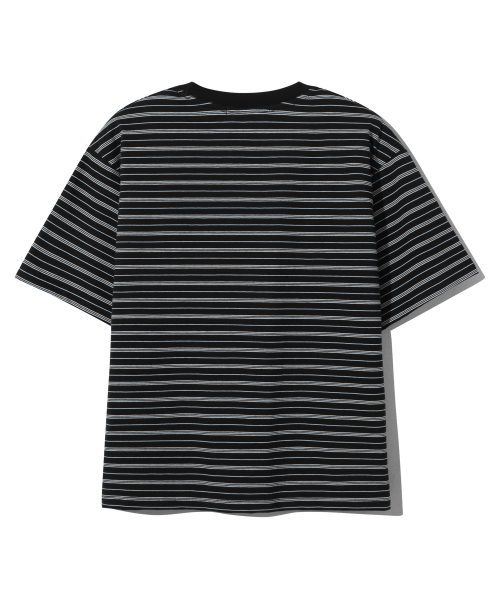 BASEMOMENT(ベースモーメント)の「ストライプボーダークロップTシャツブラック(Tシャツ/カットソー・メンズ・その他・LARGE/MEDIUM/X-LARGE)」の3枚目の写真