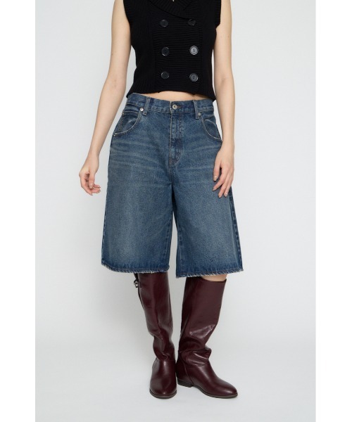 LAGUA GEM(ラグアジェム)の「WIDE LOOSEY HALF デニム(デニムパンツ・レディース・ブラック/ブルー・X-SMALL/SMALL/MEDIUM)」の11枚目の写真