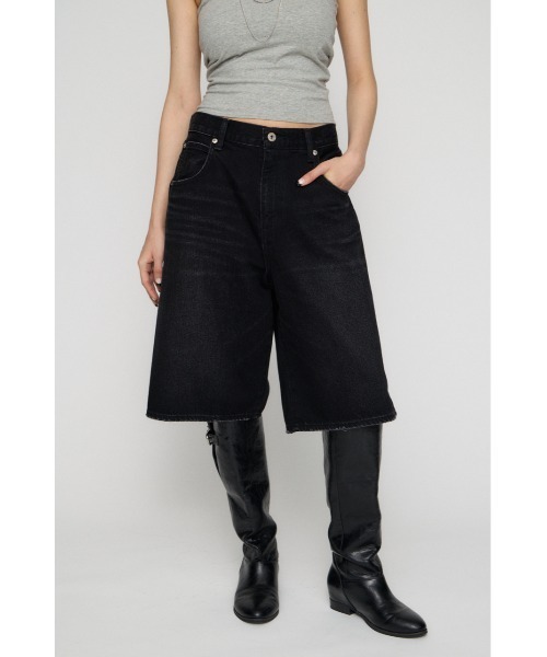 LAGUA GEM(ラグアジェム)の「WIDE LOOSEY HALF デニム(デニムパンツ・レディース・ブラック/ブルー・X-SMALL/SMALL/MEDIUM)」の8枚目の写真