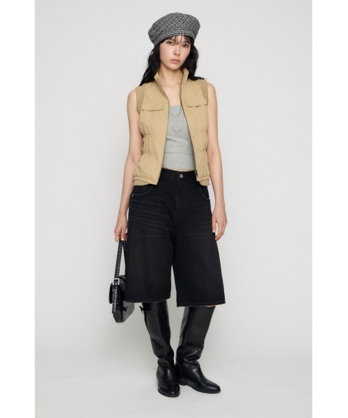 LAGUA GEM(ラグアジェム)の「WIDE LOOSEY HALF デニム(デニムパンツ・レディース・ブラック/ブルー・X-SMALL/SMALL/MEDIUM)」の9枚目の写真