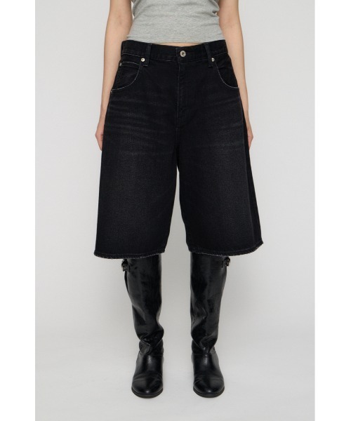 LAGUA GEM(ラグアジェム)の「WIDE LOOSEY HALF デニム(デニムパンツ・レディース・ブラック/ブルー・X-SMALL/SMALL/MEDIUM)」の7枚目の写真