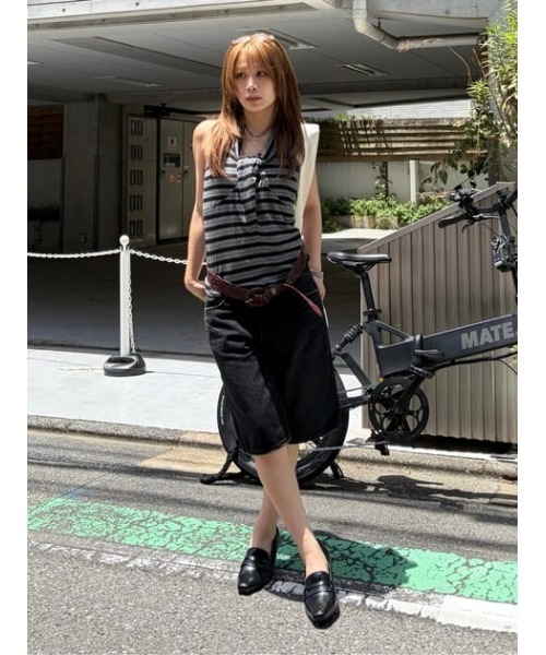 LAGUA GEM(ラグアジェム)の「WIDE LOOSEY HALF デニム(デニムパンツ・レディース・ブラック/ブルー・X-SMALL/SMALL/MEDIUM)」の17枚目の写真