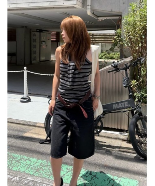 LAGUA GEM(ラグアジェム)の「WIDE LOOSEY HALF デニム(デニムパンツ・レディース・ブラック/ブルー・X-SMALL/SMALL/MEDIUM)」の20枚目の写真