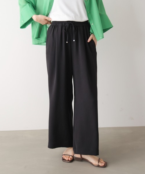 Bou Jeloud(ブージュルード)の「【接触冷感・UVカット・イージーケア】麻ライクリラックスパンツ(その他パンツ・レディース・ブラック・FREE)」の8枚目の写真