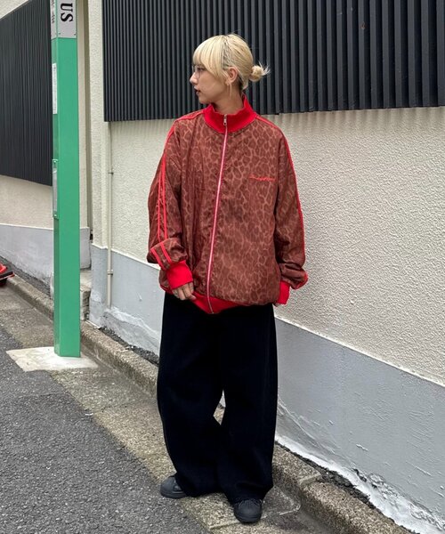 SOUNDSGOOOOD(サウンズグッド)の「【SOUNDS GOOOOD】シアー切替スウェットジップブルゾン(ジャージ・メンズ・パープル/レッド・ONE SIZE)」の7枚目の写真
