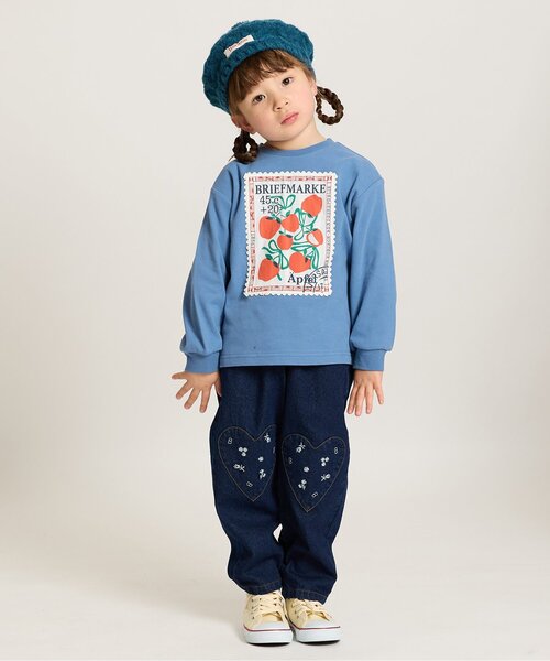 Boribon(ボリボン)の「スタンプ長袖Tシャツ(Tシャツ/カットソー・キッズ・ブルー/アイボリー/レッド・110/120/80/90/100)」の7枚目の写真