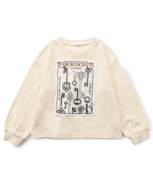 Boribon(ボリボン)の「スタンプ長袖Tシャツ(Tシャツ/カットソー・キッズ・ブルー/アイボリー/レッド・110/120/80/90/100)」の10枚目の写真