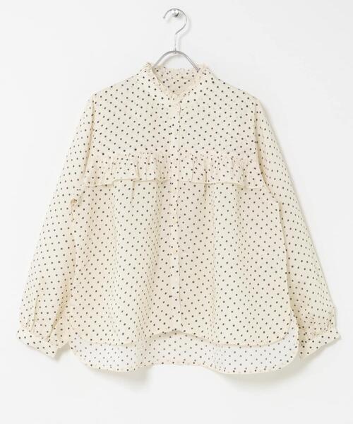 URBAN RESEARCH Sonny Label(アーバンリサーチサニーレーベル)の「『WEB限定』ドットフリルブラウス(シャツ/ブラウス・レディース・オフホワイト/ブラック系その他・FREE)」の10枚目の写真