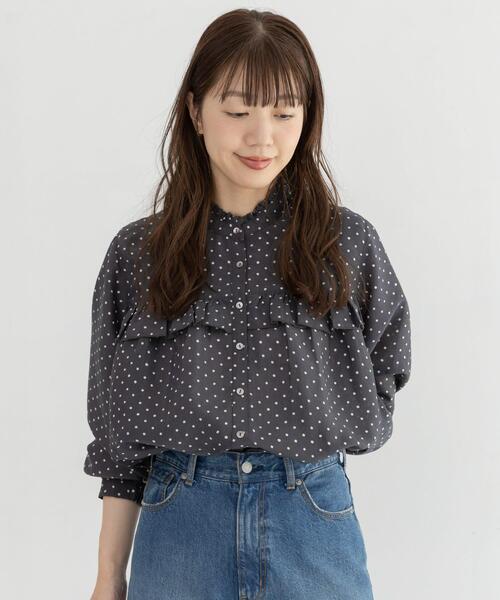URBAN RESEARCH Sonny Label(アーバンリサーチサニーレーベル)の「『WEB限定』ドットフリルブラウス(シャツ/ブラウス・レディース・オフホワイト/ブラック系その他・FREE)」の14枚目の写真
