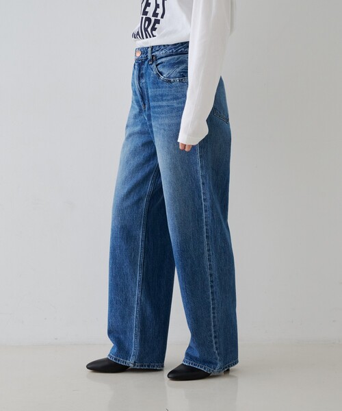 RED CARD TOKYO(レッドカード)の「【RED CARD / レッドカード】Florida/フロリダ ハイライズワイドストレートデニム(デニムパンツ・レディース・ブルー・23/24/25/22)」の4枚目の写真