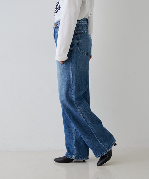 RED CARD TOKYO(レッドカード)の「【RED CARD / レッドカード】Florida/フロリダ ハイライズワイドストレートデニム(デニムパンツ・レディース・ブルー・23/24/25/22)」の5枚目の写真