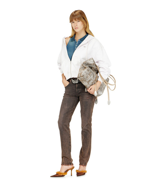 DIESEL(ディーゼル)の「ウィメンズ ジップアップパーカー F-ELYCY-CRYSTALS(パーカー・レディース・ホワイト・X-SMALL/MEDIUM/SMALL)」の2枚目の写真
