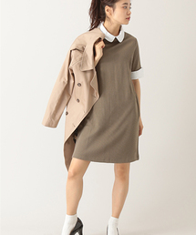 E hyphen world gallery | SS 衿付きワッフル編みワンピース(ワンピース)