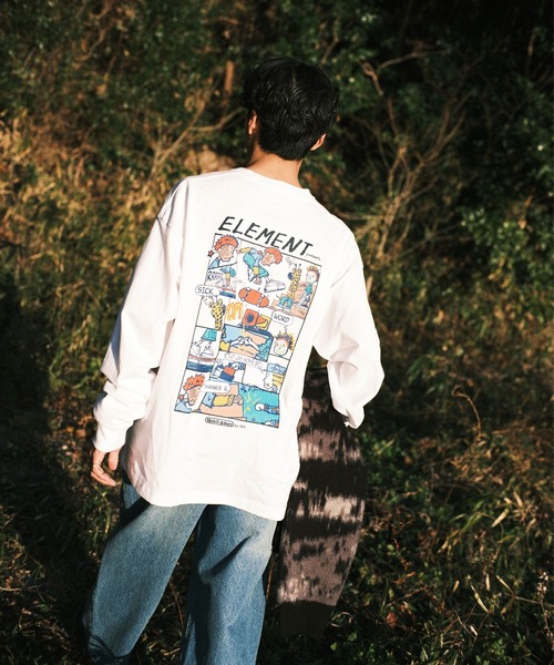 ELEMENT(エレメント)の「ELEMENT メンズ CAMOCHILL LS ロンT 【2026年秋冬モデル】/エレメントバックプリント長袖ロンT(Tシャツ/カットソー・メンズ・ブラック/ホワイト・X-LARGE/LARGE/MEDIUM)」の9枚目の写真