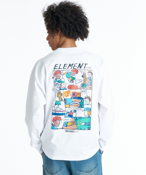 ELEMENT(エレメント)の「ELEMENT メンズ CAMOCHILL LS ロンT 【2026年秋冬モデル】/エレメントバックプリント長袖ロンT(Tシャツ/カットソー・メンズ・ブラック/ホワイト・X-LARGE/LARGE/MEDIUM)」の4枚目の写真