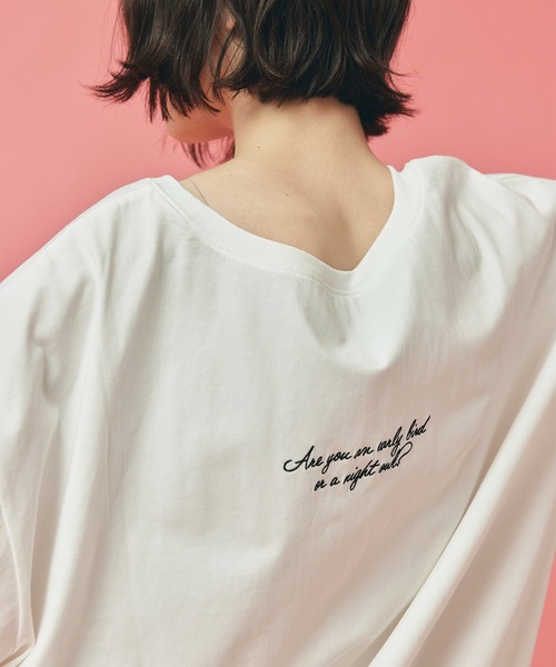 AT THE TRNK(アットザトランク)の「2way ビックフロッキーロゴ Tシャツ AT THE TRNK(Tシャツ/カットソー・レディース・ホワイト/ブラック/チャコール・フリー)」の10枚目の写真