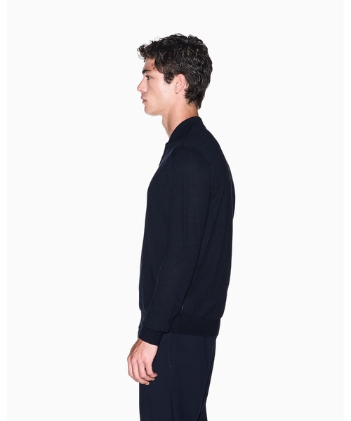 ARMANI EXCHANGE(アルマーニエクスチェンジ)の「【A|X アルマーニ エクスチェンジ】リヨセルブレンド ニットポロ プルオーバー(EC限定カラー含)(ポロシャツ・メンズ・ダークネイビー/ブラック・X-LARGE/SMALL/MEDIUM/LARGE/X-SMALL)」の3枚目の写真