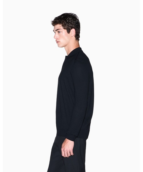 ARMANI EXCHANGE(アルマーニエクスチェンジ)の「【A|X アルマーニ エクスチェンジ】リヨセルブレンド ニットポロ プルオーバー(EC限定カラー含)(ポロシャツ・メンズ・ダークネイビー/ブラック・X-LARGE/SMALL/MEDIUM/LARGE/X-SMALL)」の9枚目の写真