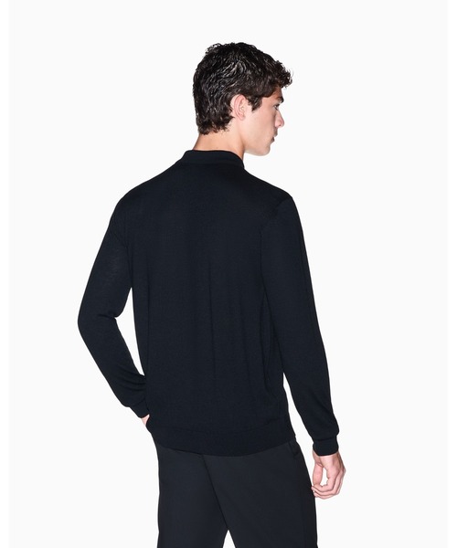 ARMANI EXCHANGE(アルマーニエクスチェンジ)の「【A|X アルマーニ エクスチェンジ】リヨセルブレンド ニットポロ プルオーバー(EC限定カラー含)(ポロシャツ・メンズ・ダークネイビー/ブラック・X-LARGE/SMALL/MEDIUM/LARGE/X-SMALL)」の10枚目の写真