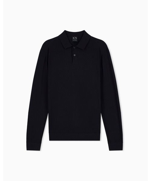 ARMANI EXCHANGE(アルマーニエクスチェンジ)の「【A|X アルマーニ エクスチェンジ】リヨセルブレンド ニットポロ プルオーバー(EC限定カラー含)(ポロシャツ・メンズ・ダークネイビー/ブラック・X-LARGE/SMALL/MEDIUM/LARGE/X-SMALL)」の13枚目の写真