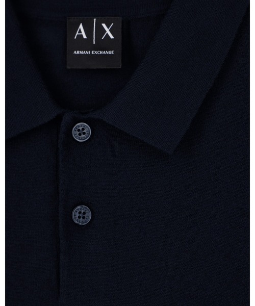 ARMANI EXCHANGE(アルマーニエクスチェンジ)の「【A|X アルマーニ エクスチェンジ】リヨセルブレンド ニットポロ プルオーバー(EC限定カラー含)(ポロシャツ・メンズ・ダークネイビー/ブラック・X-LARGE/SMALL/MEDIUM/LARGE/X-SMALL)」の15枚目の写真