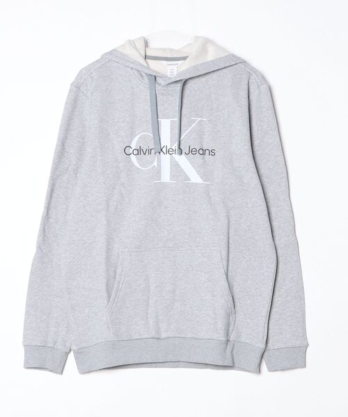 Calvin Klein（カルバン・クライン）の「Calvin Klein / カルバンクライン ckロゴ モノグラム プルオーバー パーカー MONOGRAM P/O HOODIE（パーカー・メンズ・ブルー/グレー/ブラック・M/L）」の2枚目の写真