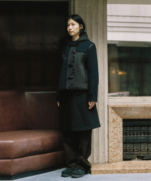 OHESHIO(オヘシオ)の「PADDED DUFFLE WOOL COAT, NAVY(チェスターコート・レディース・その他・FREE)」の5枚目の写真
