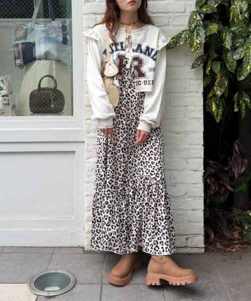w closet(ダブルクローゼット)の「カレッジボレロ+ワンピース(ワンピース・レディース・イエロー/ライトグレー/ネイビー/ブルー・FREE)」の14枚目の写真