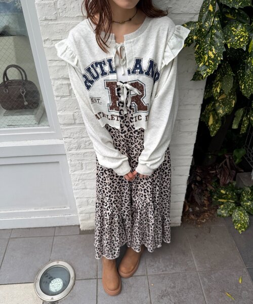 w closet(ダブルクローゼット)の「カレッジボレロ+ワンピース(ワンピース・レディース・イエロー/ライトグレー/ネイビー/ブルー・FREE)」の15枚目の写真