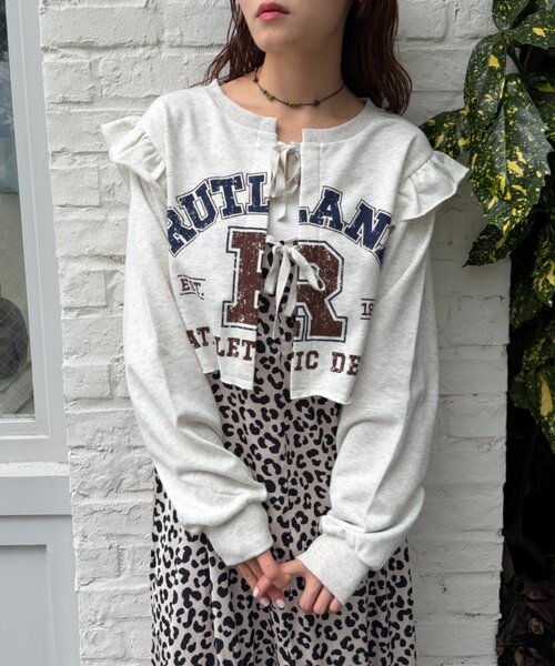 w closet(ダブルクローゼット)の「カレッジボレロ+ワンピース(ワンピース・レディース・イエロー/ライトグレー/ネイビー/ブルー・FREE)」の16枚目の写真