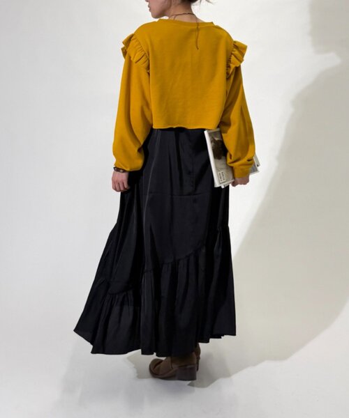 w closet(ダブルクローゼット)の「カレッジボレロ+ワンピース(ワンピース・レディース・イエロー/ライトグレー/ネイビー/ブルー・FREE)」の6枚目の写真