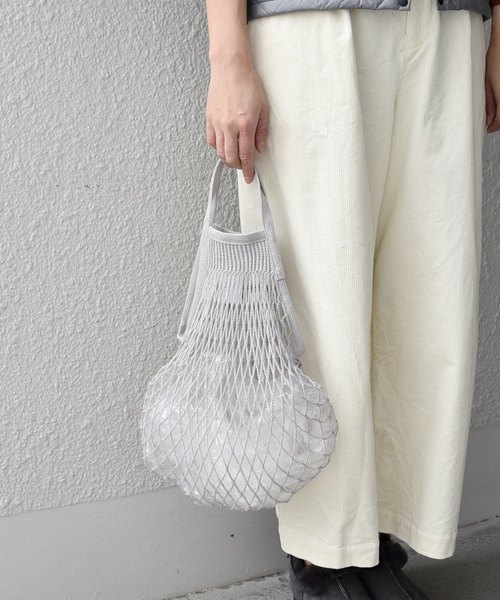 SHIPS Days（シップスデイズ）の「FILT: ネットバッグ（エコバッグ/サブバッグ・レディース・ブラック/ロイヤルブルー/オフホワイト/ブルー/ライトグレー/ダークグレー/ベージュ系その他/レッド・ONE SIZE）」の4枚目の写真