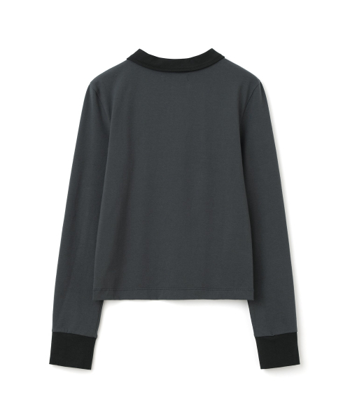 MILLO WOMEN（ミロウーマン）の「ソフトカラーTシャツ[チャコール]（ポロシャツ・レディース・その他・ONE SIZE）」の3枚目の写真
