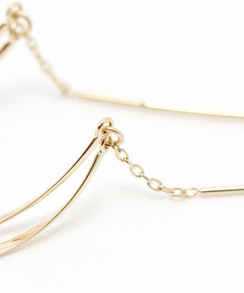 VENDOME AOYAMA（ヴァンドーム青山）の「K10YG ウェーブロングピアス（ピアス（両耳用）・レディース・イエローゴールド・ONE SIZE）」の6枚目の写真