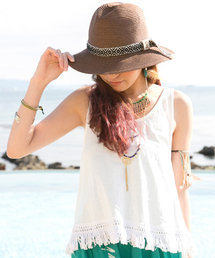 チャイハネ | 【チャイハネ】ジオメトリックテープつば広ハット(ハット)