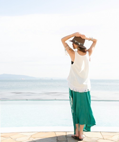 チャイハネ(チャイハネ)の「【チャイハネ】ジオメトリックテープつば広ハット(ハット・レディース・ナチュラル/ブラウン・FREE)」の6枚目の写真