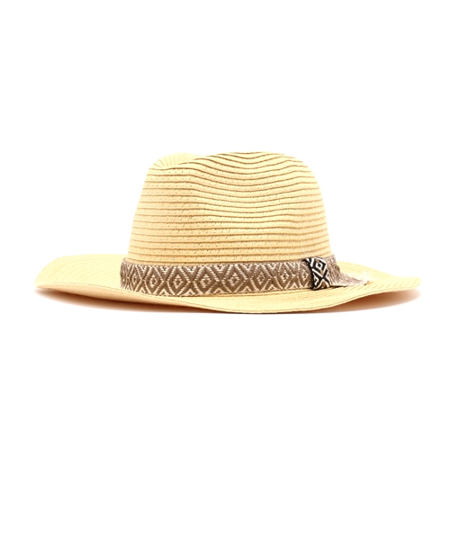 チャイハネ(チャイハネ)の「【チャイハネ】ジオメトリックテープつば広ハット(ハット・レディース・ナチュラル/ブラウン・FREE)」の8枚目の写真