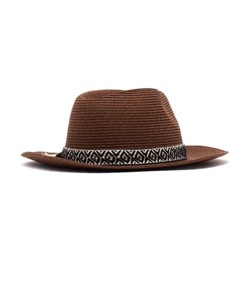 チャイハネ(チャイハネ)の「【チャイハネ】ジオメトリックテープつば広ハット(ハット・レディース・ナチュラル/ブラウン・FREE)」の11枚目の写真