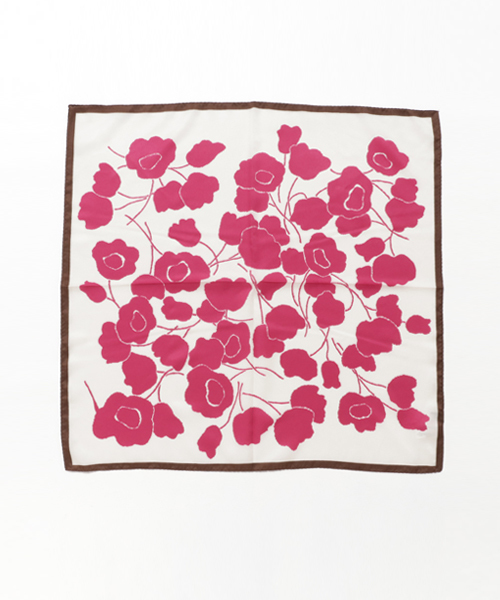 NATURAL BEAUTY BASIC（ナチュラルビューティーベーシック）の「バイカラーフラワースカーフ（ストール/ショール・レディース・ピンク/ネイビー・FREE）」の2枚目の写真