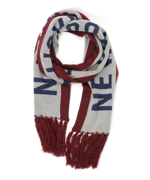 WEGO（ウィゴー）の「WEGO/ロゴマフラー（マフラー・メンズ・ブラック/ワイン・FREE）」の7枚目の写真