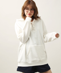 WEGO/ピアス付きパーカーワンピース