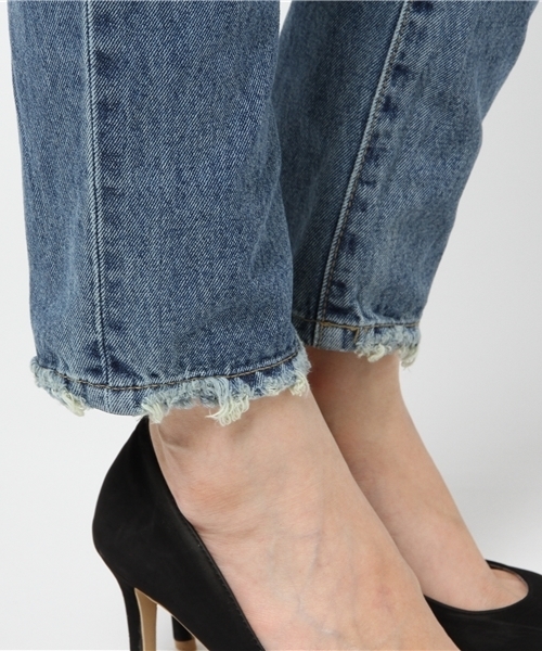 FREE'S MART（フリーズマート）の「ダメージテーパードパンツ（デニムパンツ・レディース・ブラック系その他/ブルー・MEDIUM/X-SMALL/SMALL）」の10枚目の写真