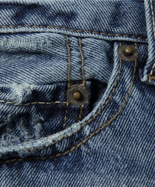 FREE'S MART（フリーズマート）の「ダメージテーパードパンツ（デニムパンツ・レディース・ブラック系その他/ブルー・MEDIUM/X-SMALL/SMALL）」の13枚目の写真