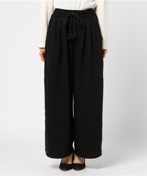 WEGO（ウィゴー）の「WEGO/タッセルベルトスリットワイドパンツ（スウェットパンツ・レディース・杢グレー/レッド/マスタード/ブラック/パープル・LARGE/MEDIUM）」の18枚目の写真