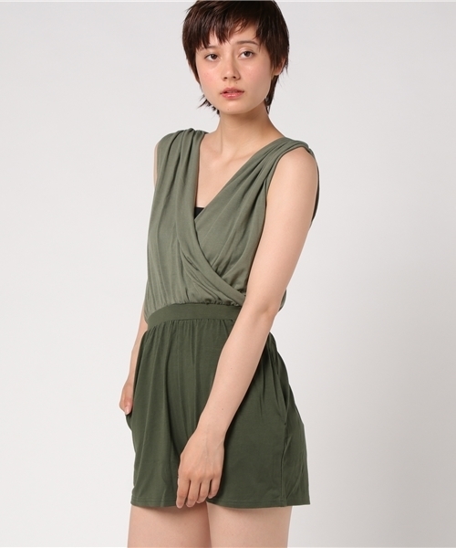 SLY（スライ）の「カシュクール SHORT コンビネゾン（つなぎ/オールインワン・レディース・ブラック/カーキ/レッド系その他・1/2）」の13枚目の写真