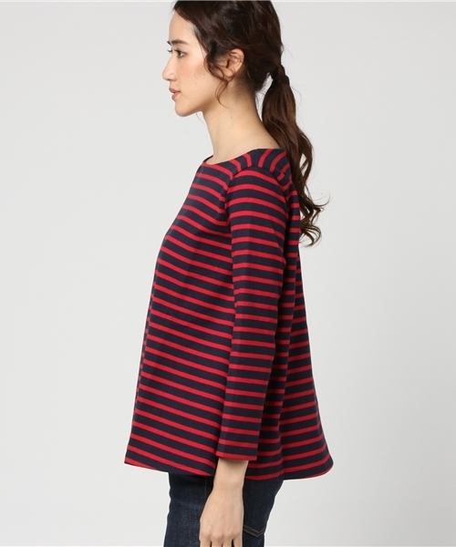 PETIT BATEAU（プチバトー）の「マリニエールＡラインプルオーバー（Tシャツ/カットソー・レディース・ダークネイビー・MEDIUM/SMALL）」の3枚目の写真