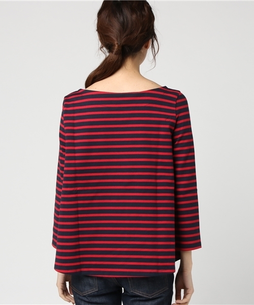 PETIT BATEAU（プチバトー）の「マリニエールＡラインプルオーバー（Tシャツ/カットソー・レディース・ダークネイビー・MEDIUM/SMALL）」の4枚目の写真