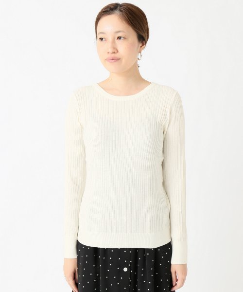 SLOBE IENA（スローブイエナ）の「《WEB限定》ボートネックリブニット×フロントボタンスカートセットアップ◆（ワンピース・レディース・ブラック系その他・FREE）」の4枚目の写真